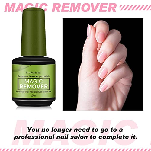 Image of INOG Gel Nail Polish Remover Set, No Need for Foil, Quick & Easy Polish Remover In 3-5 Minutes, No Need Soaking Or Wrapping Doesn't Hurt Nails