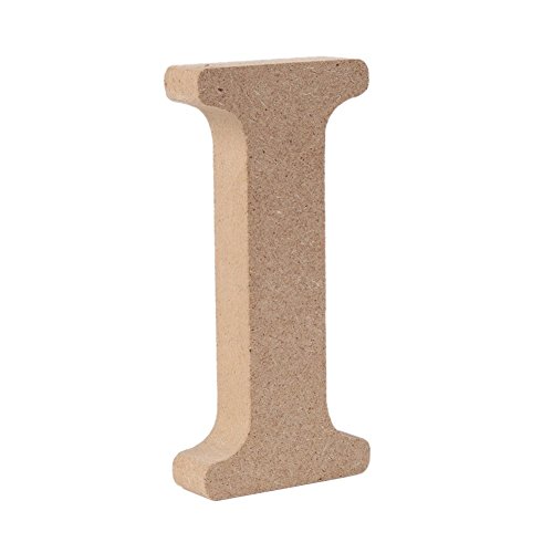 Image of Freeas 8 cm Natural Wooden Letters for Crafts and Wall Decor(I)