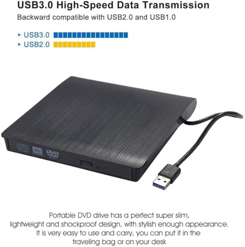 Unidad externa USB3.0 CD DVD portátil delgada miniatura 2