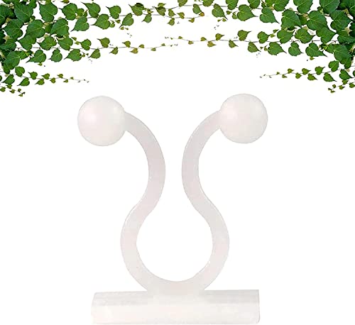 100Pcs Invisible Wall Vines Fixing Clips Plant Climbing Holder Fixer Self-Adhesive Fixture Wall Sticky Hook Plant Support Binding Clip Vines Holder #TOP4