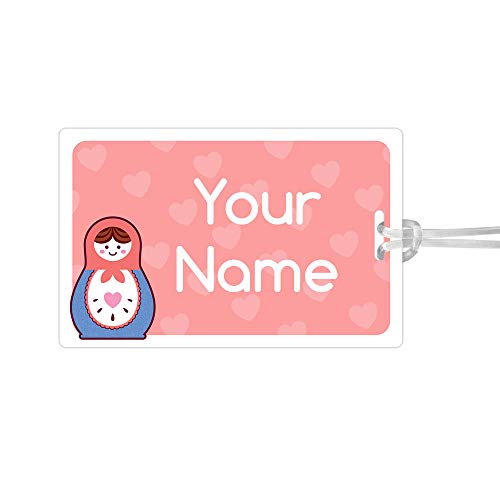 Kids Labels Durable Large Luggage & Bag Tag Russian Doll Design