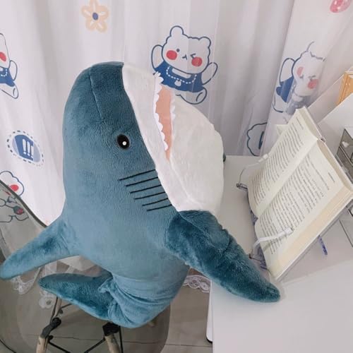 Image of 23.5-inch Plush Shark Toy Pillow, Giant Shark Stuffed Animal,Soft Shark Cushion Pillow Shark Plush Pillows,Chubby Stuffed Shark Toy - Children s Boys and Girls Room Decoration Bedtime Gift