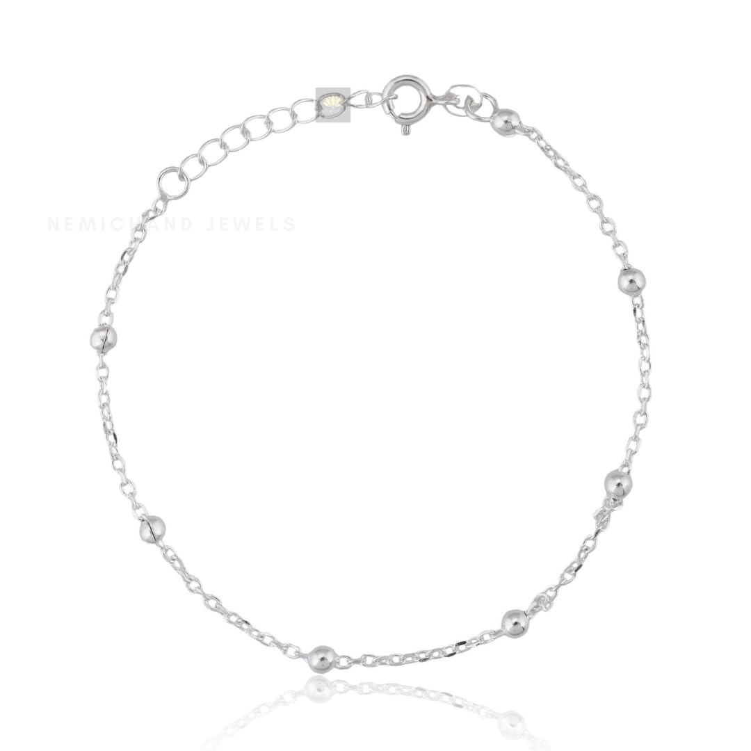 NEMICHAND JEWELS Sterling Silver 925 Silver Thin Minimalist Simple Bracelet for Women & Girls (7 inch + Extension) (B0D8YJM2PW) Amazon Price History, Amazon Price Tracker