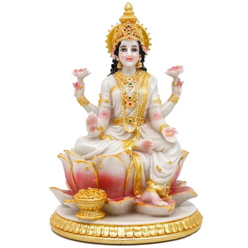 Estatua Diosa Lakshmi India 8.7 in Resina Decorativa miniatura 6