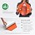 Self-Adhesive Acoustic Panels [390 lbs/yd³ Ultra-High Density], 2nd Generation Sound Absorbing Panel, Professional Level Sound Panel, Polyester Soundproof Foam [Large Hexagon, Orange & Moon Grey]
