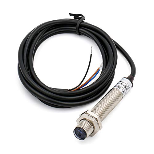 Baomain M12 Photoelectric Switch E3F1-DS20B2 5-20cm Adjustable Detection Distance DC10-30V 200mA 3 Wire (NPN NC)