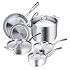 Duxtop Whole-Clad Tri-Ply Stainless Steel Induction Cookware Set, 10PC Kitchen Pots and Pans Set & Professional Stainless Steel Cookware Induction Ready Impact-bonded Technology (8.6Qt Stockpot) #1