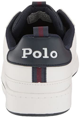 Polo Ralph Lauren Boys Heritagecourtbear Wht/Ny/Tggle Sneaker, White/Navy, 6.5 Toddler Us #TOP2