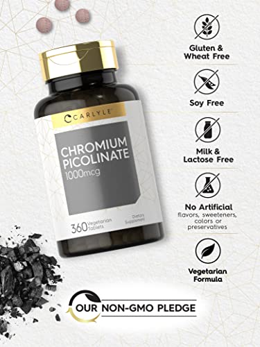 Carlyle Ultra Chromium Picolinate 1000Mcg 360 Tablets #TOP3