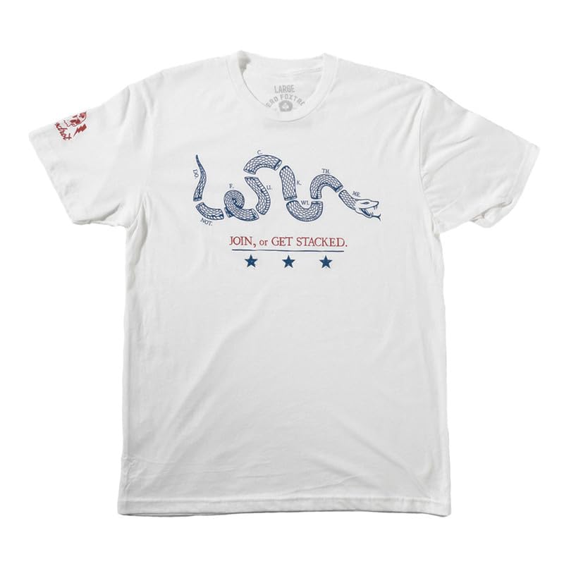 Zero FoxtrotMens Premium Graphic T Shirts, Short Sleeve, S to 3XL - Join or Get Stacked Tees