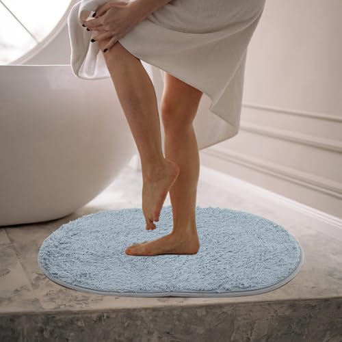 Alfombrilla de suelo de borrego ovalada, cómoda y resistente 3