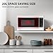 TOSHIBA 20 Liter 800W Digital Solo Small Microwave With 11 Power Levels, One-touch Express Cook with 6 Preset Recipe, Defrost, Digital Display, Perfect for 9'' pizza, Easy Clean, White- MM-EM20P(WH)