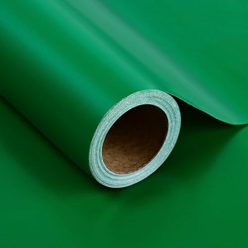 Iioscre Gift Wrapping Paper Dark Green Wrapping Paper Roll Matte Metal Solid Color Wrapping Paper for Birthday Christmas Wedding Baby Shower Fathers Day Valentines Day 17.3 Inch X 32.8 Feet