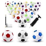 SIKEMAY 24 Pack Soccer Balls Bulk with Pump for Teen Adult Official Size 5 Charity Donation Outdoor and Indoor Training Practice Football Sports Game Gift Party