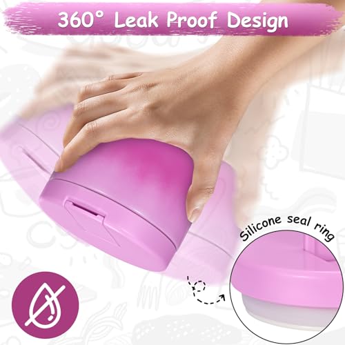 12oz Insulated Vacuum Food Jar with Buckle Lid Wide Mouth Soup Thermo for Hot Food Kids Leakproof Stainless Steel Lunch Container (Gradient Purple, 12OZ)