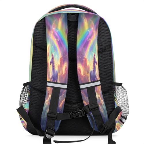 Sac à dos décontracté pour ordinateur portable motif licorne