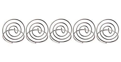 10 PACK 1.38 Inch High Carbon Steel Name Place Cards Stand Holder Table Number Holders Pictures Paper Note Clips Memo Photo Holder Card For Wedding Party Christmas Decorations (Silver-Sprial-10)