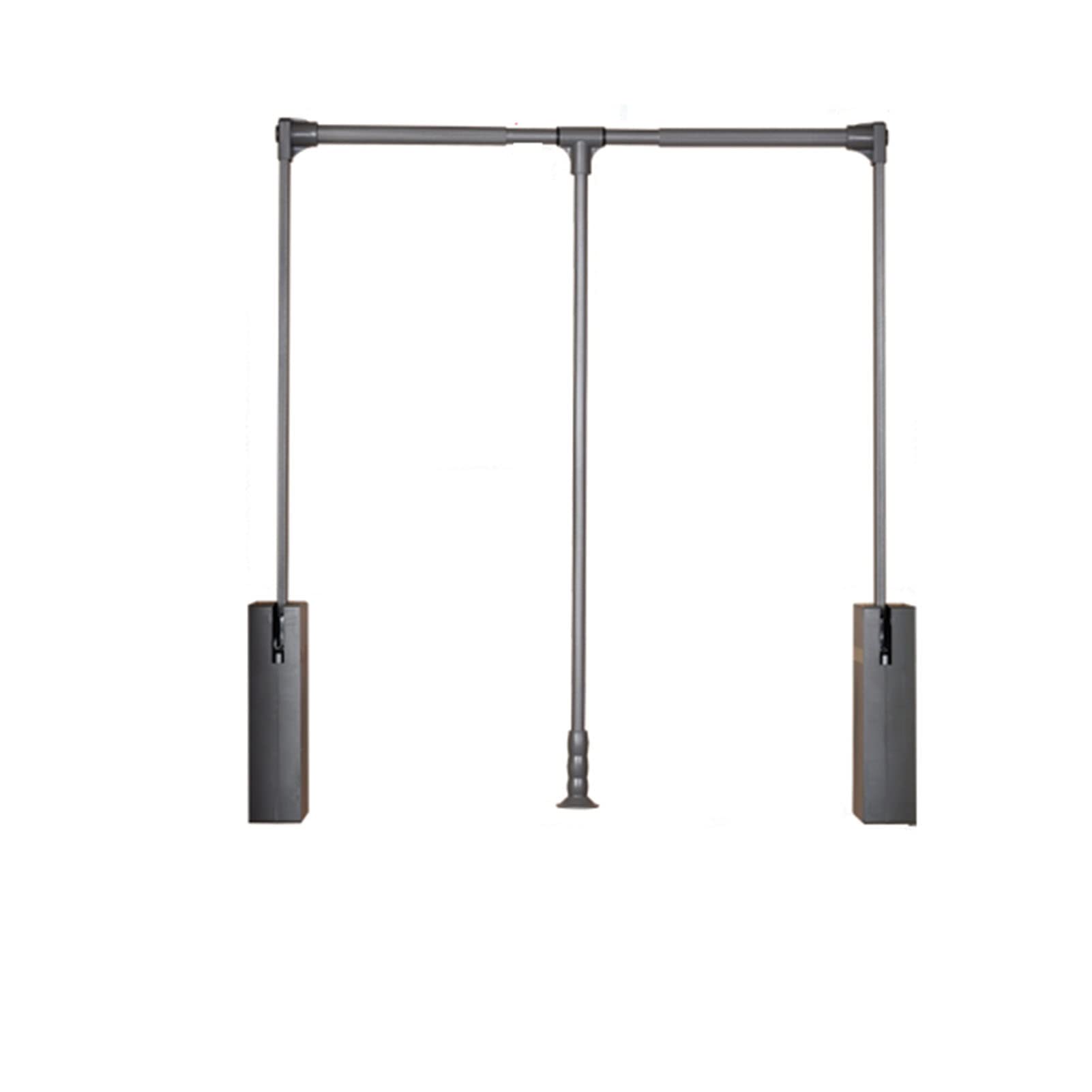 AYCDL Pull Down Wardrobe Rail, Pull Down Hanger Rod, Adjustable Side Mounted Pull Down Closet Rod, Retractable Wardrobe Lift Hanger nizer Storage System Soft Return,B-66-89CM (26-35in)