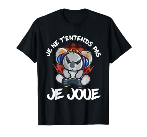 Koala T-shirts Gamer Garçon Gamer Cadeaux homme Gaming T-Shirt