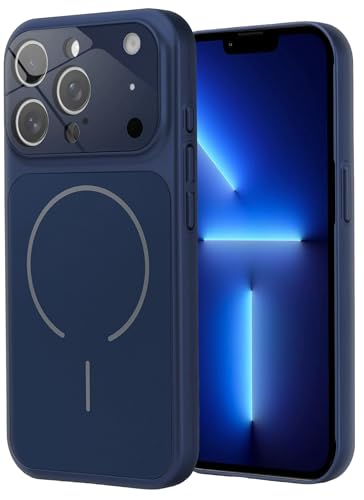 Image of SHINESTAR iPhone 13 Pro Case - Premium Shockproof Protective Cover, Wireless Charging Compatible, Slim & Durable Luxury Back Cover with Camera Protection (Blue)