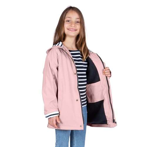 Breizh Ocean - Ciré Chaud, Imperméable Enfant - Création Française ARTIC KID, Garçon ou Fille -Impermeable Capuche Rayée style Marinière - Manteau Enfant Garcon ou Fille de 1 à 14 ans