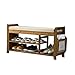 Shoe rack Zapatero Bamboo + Cushion Taburete de salón Simple y Funcional Foyer 29.5 * 49.5 * 100cm