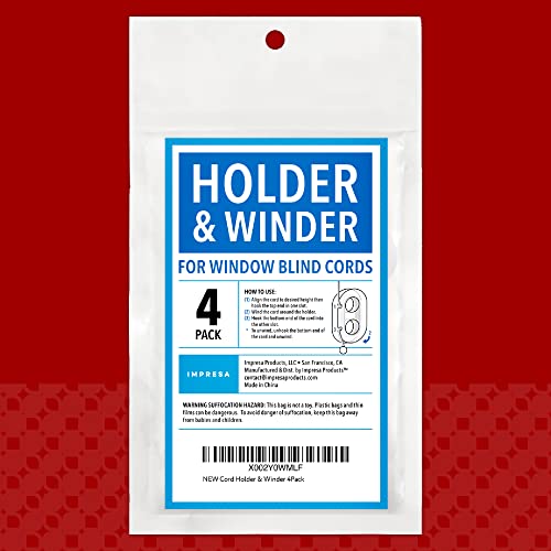 IMPRESA Window Shade Cord Winder - 4 Pack, Durable Plastic, Clear, Manage Heavy Blinds with Ease, No Tools Required - Image 6