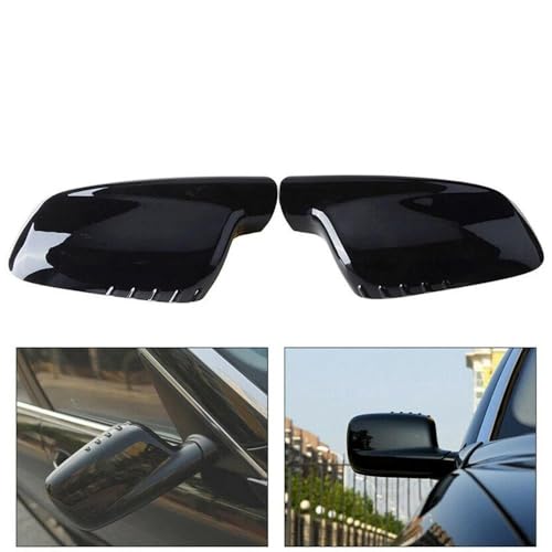 Coques de rétroviseurs Noir Brillant pour BMW E46 E65 E66 E67 (51167074236 51167074235) - 2