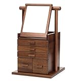 ✔ 【Material de madera】: La caja de almacenamiento está hecha de madera y tela floca suave.Es duradero y protege cada pieza de joyería.