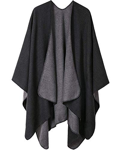 Women's Shawls and Wraps Open Front Poncho Cape Winter Sweater