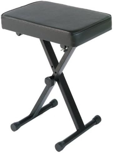 Yamaha OEM PKBB1 Adjustable Padded Keyboard X-Style Bench, Black, 19.5 inches