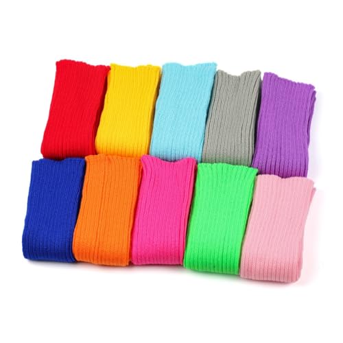 Image of Leg Warmers for Women Winter, Leg Warmers Y2k Ribbed Leg Warmers 80s Leg Warmer Socks Outfit for Girls Party Yoga