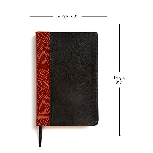 Image of CSB Rainbow Study Bible, Black /Tan LeatherTouch