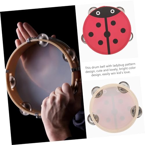 Toyvian Sino De Tambor De Pandeiro Para Crianças Sinos De Tambor De Mão Percussão De Mão Jingle Bell