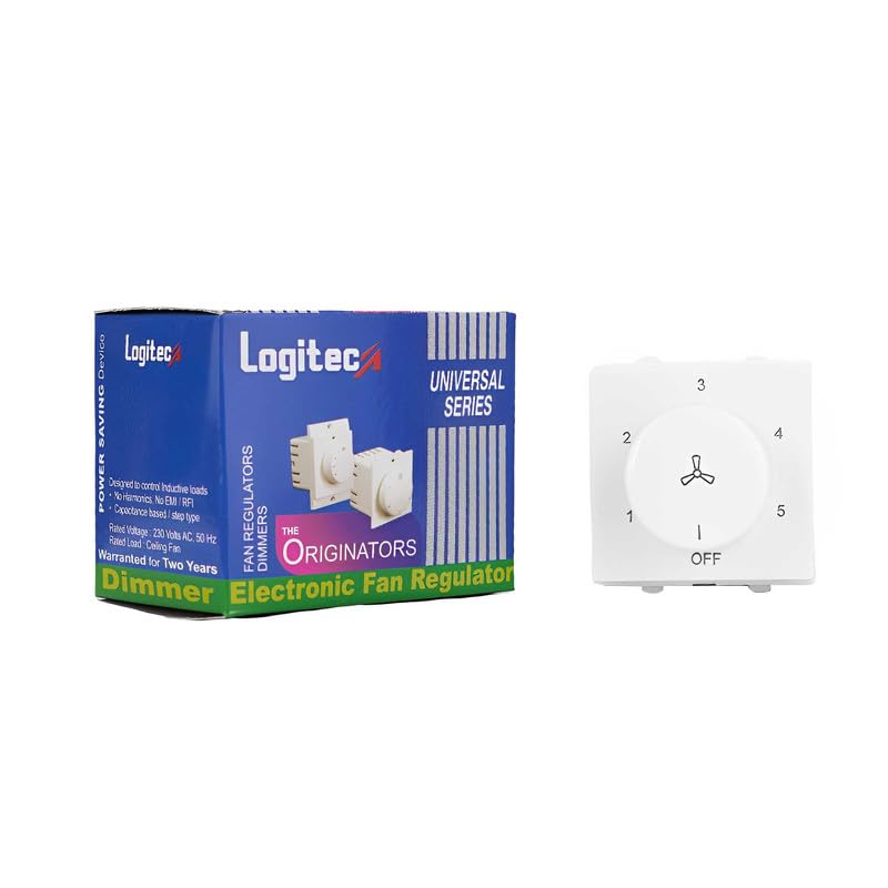 Image of Logitec Fan Regulator 5-Speed Type: TWO MODULE PENTA White