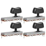 Luxshiny 4 Stück 45mm Lineare Schiebepotentiometer Metall Potentiometer mit Push Pull Schalter Ersatz für Mischpult und Soundkartenkonsole Stereo Audio Lautstärkeregelung