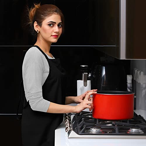 Avalon Kitchen Apron 12 Pack Bulk Black Aprons Perfect Kitchen Cooking Apron Best Chef Apron For Man And Women Ideal For Bbq Painting And Restaurant #TOP4