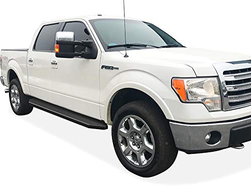 Estribos laterales negros acero inoxidable para Ford F150 miniatura 6