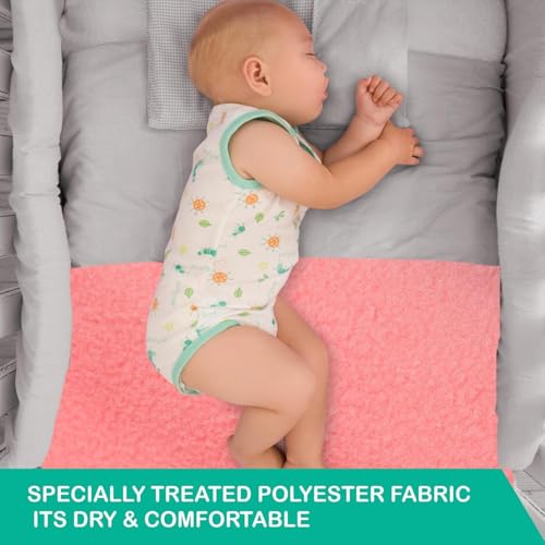 Image of Bumpers Waterproof Quick Dry Protector Dry Sheet|Breathable and Hypoallergenic Ultra Soft Fitted Baby Bed Protector Sheet for Toddler Children|King Size (XXL, 260x200cm, Salmon Rose)