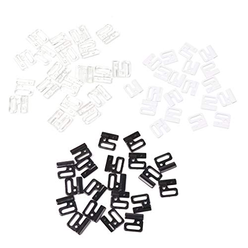 caralin 10 x Craft Plastic Rec Tap Hooks & Clasp Sewing On Swimsuit Bra TP14 - Thumbnail 6