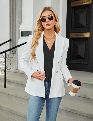 BMJL Women's Blouses Dressy Casual Satin Silk Long Sleeve Shirts Business Casual Tops