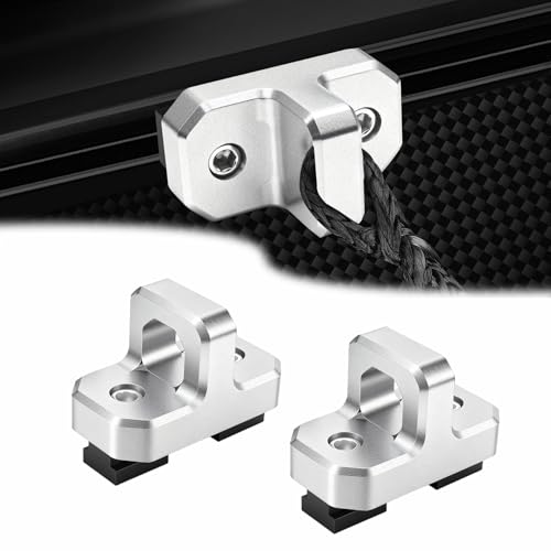 DarSeity Truck Bed Rail Cleats – Heavy Duty Aluminum Tie Down Anchors for Truck Cargo Security, Fits Tacoma Tundra Gladiator Ram 1500 – OEM Replacement (Silver-2 Pack)