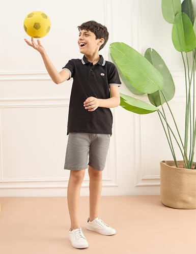 Image of Amazon Brand - Symbol Boys Cotton Rich Solid Polo Tshirt | Collar Tshirts | Half Sleeves | Plain-Regular Fit