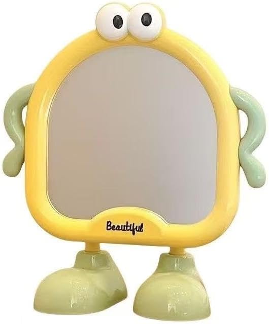 SAJANI Cute Cartoon Cosmetic Makeup Mirror, Foldable Desktop Dressing Mirror, Vanity Makeup Mirror for Bedroom, Bathroom, Office, Dressing Room (Pack of 1) (Cartoon Mirror)