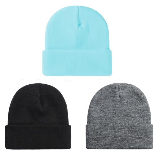 Image of ZOORON Beanie for Men Women Warm Winter Hat Unisex Soft Knit Cuffed Beanie