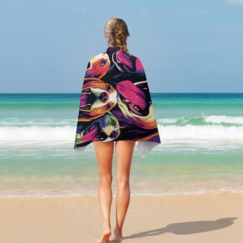 Serviette de plage anti sable et compacte pour natation