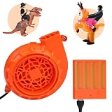 Halloween Mini Blower Fan for Halloween Dinosaur Costume or Doll Mascot Head or Other Inflatable Game Clothing Suits, Orange
