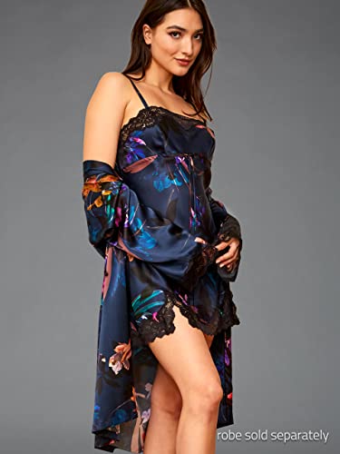 Julianna Rae Women's 100% Silk Chemise, Lace Trim, Sweet Indulgence Collection, Dusk, M #TOP4