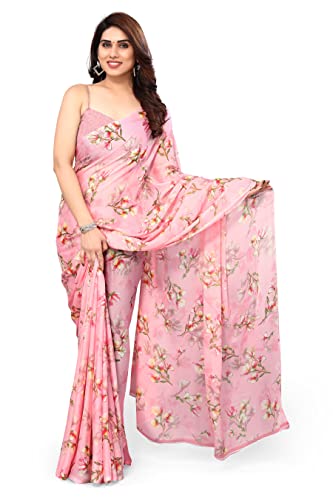 Image of MIRCHI FASHION Women Saree Chiffon Floral Printed | Breathable Lightweight Sari for Regular Home and Office Wear with Blouse Piece