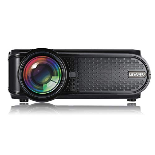 Mini projecteur LED U90 compatible 1080P HD avec télécommande et ports USB SD